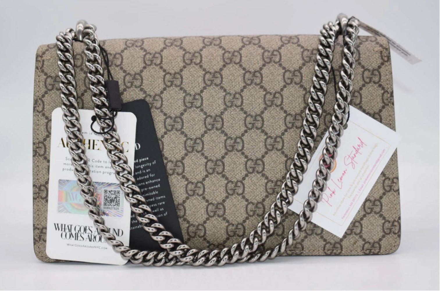 Gucci GG Supreme Monogram Embroidered Small Dionysus Shoulder Bag