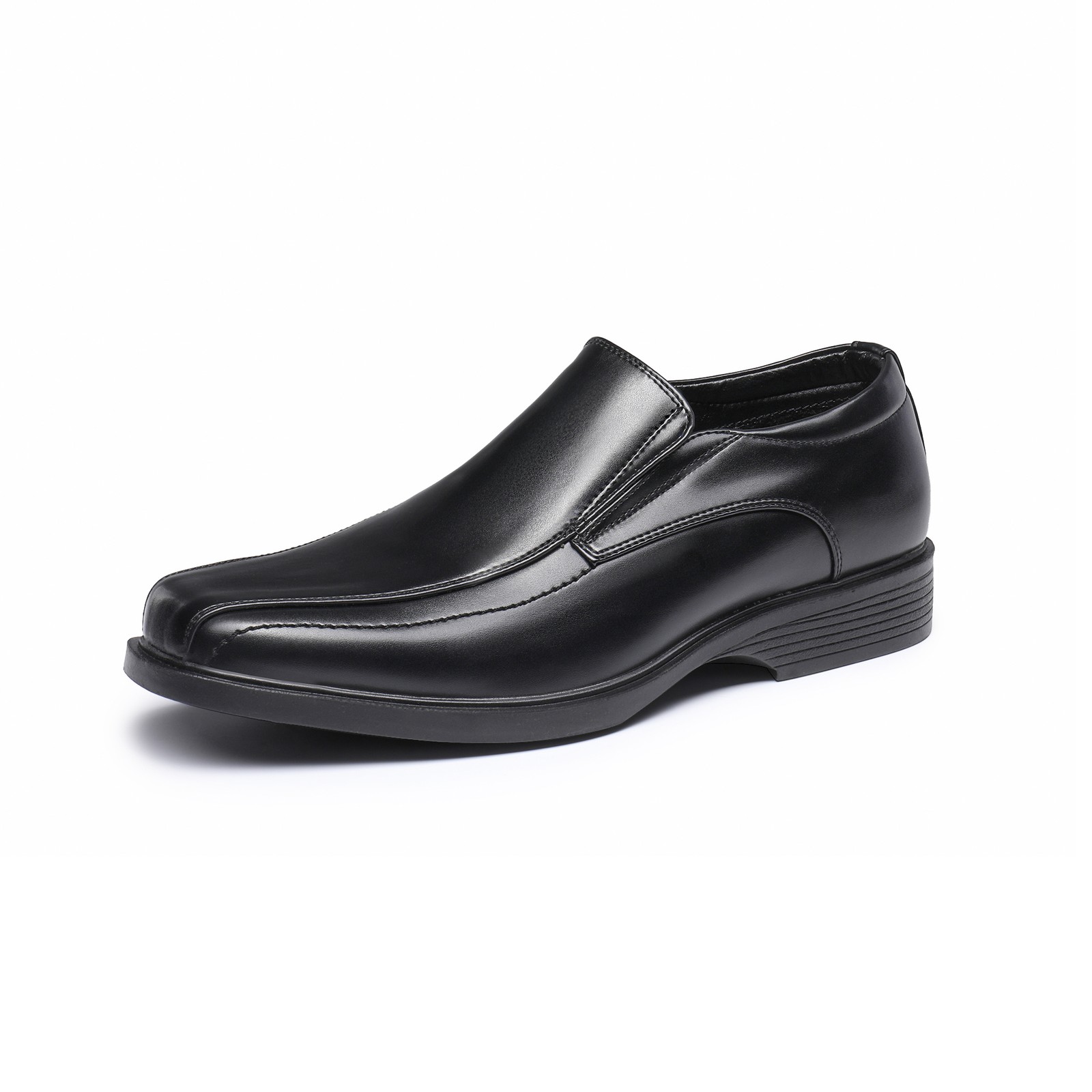 Bruno Marc Men’s Square Toe Dress Loafers Pull-On Formal Shoes