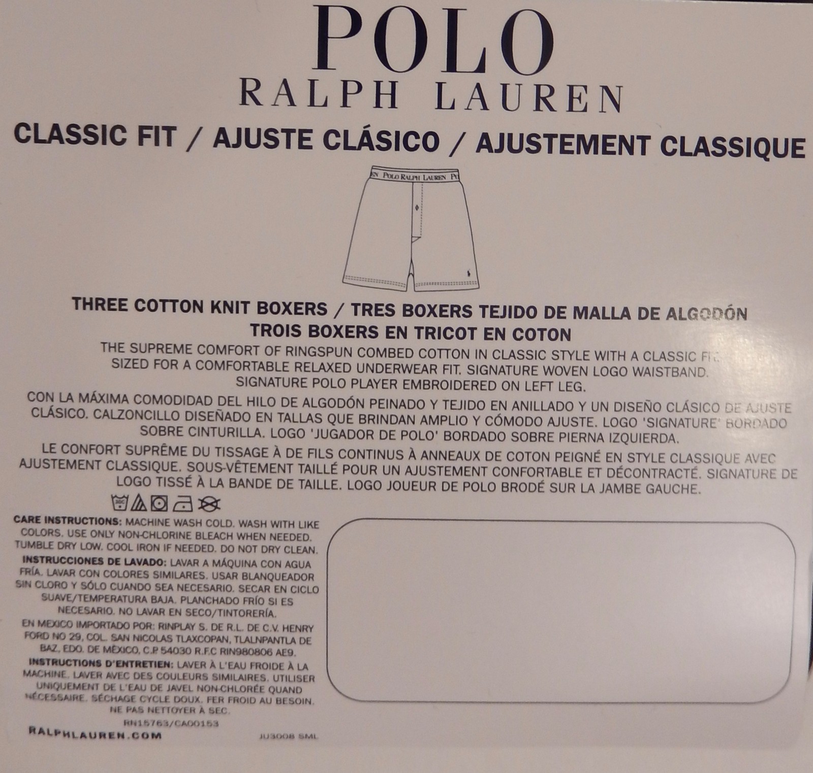 3 RALPH LAUREN POLO WHITE BLACK OR GRAY COTTON KNIT BOXER SHORTS SIZES: S M L XL