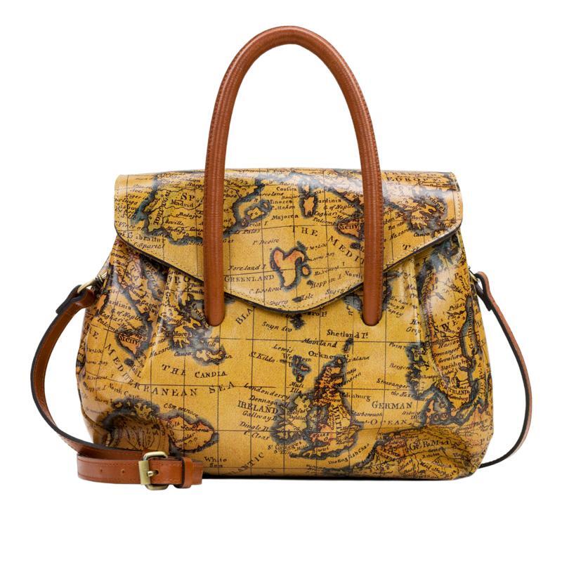 Patricia Nash Notely Leather Flap Satchel CHOOSE PRINT FROM DROP MENU new