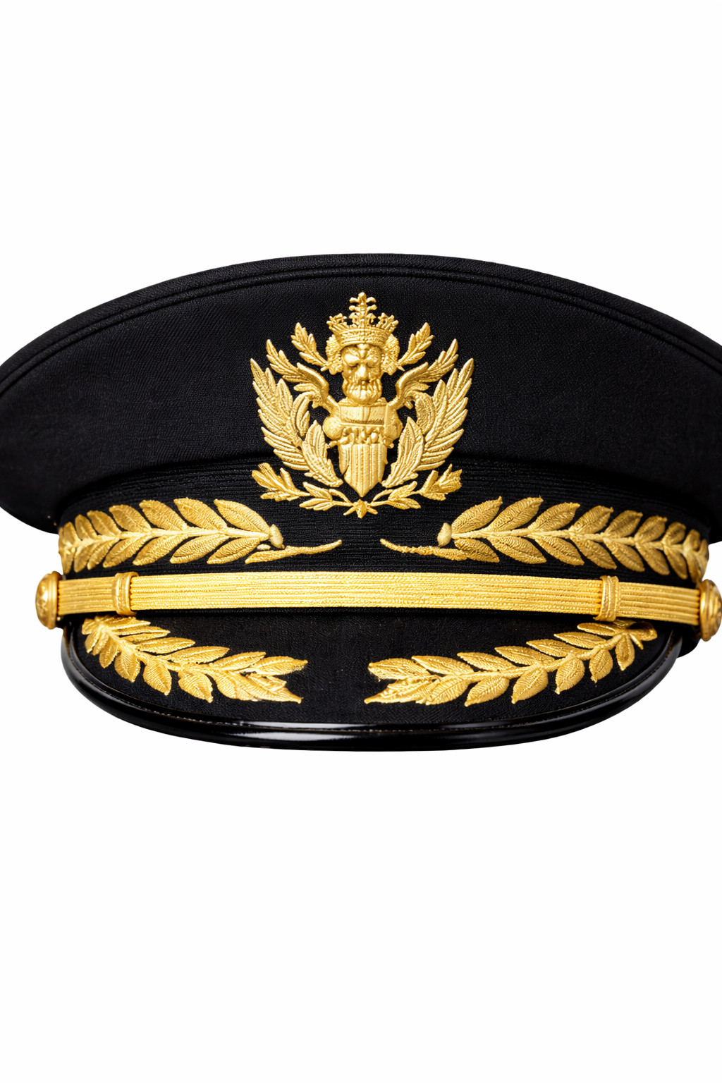 Black Military General Uniform Costume | Gold Trim Ceremonial Officer Outfit