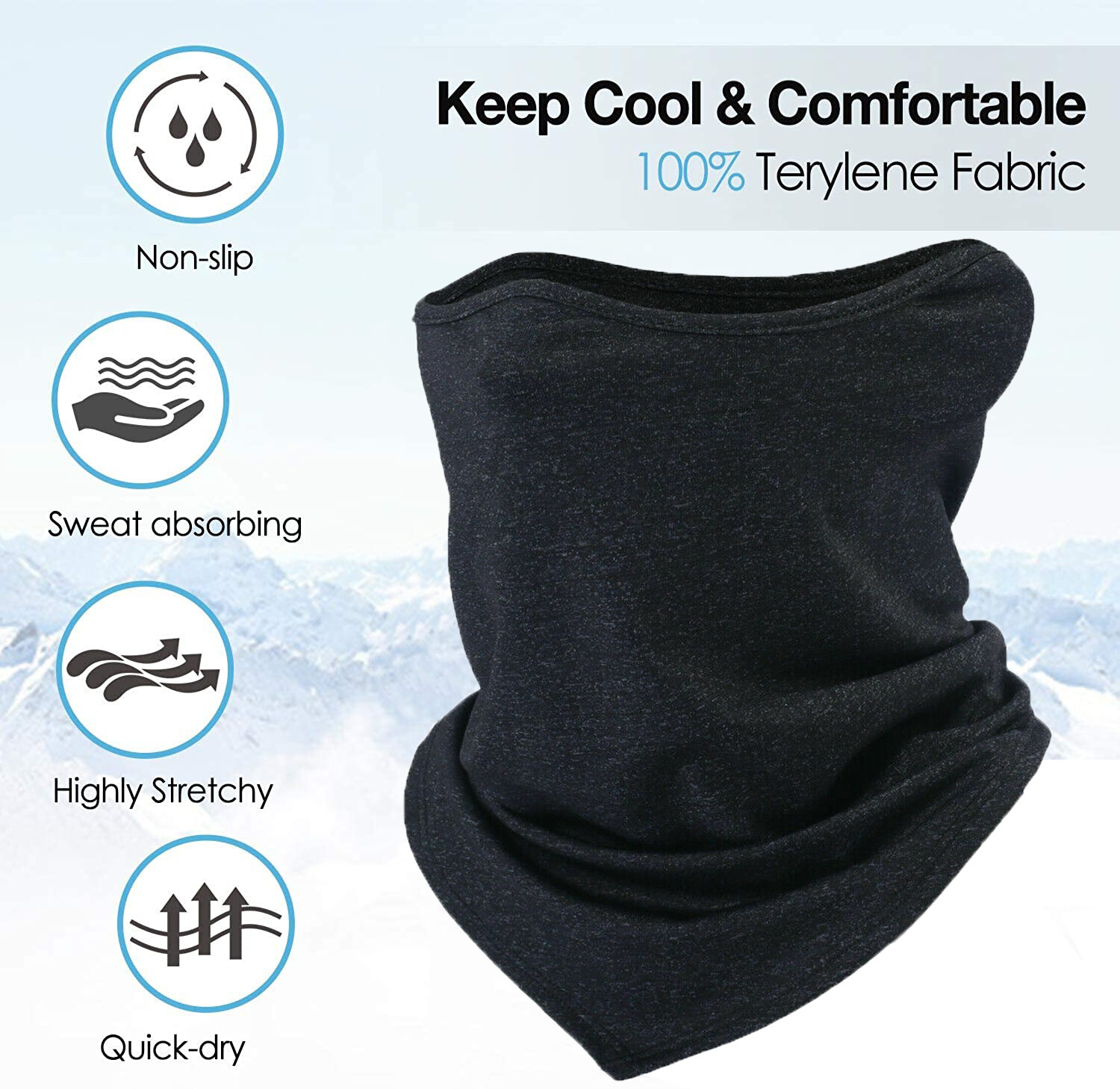 Summer Thin Scarf Bandana Half Face Mask for Motorcycle Cycling Riding Headwear
