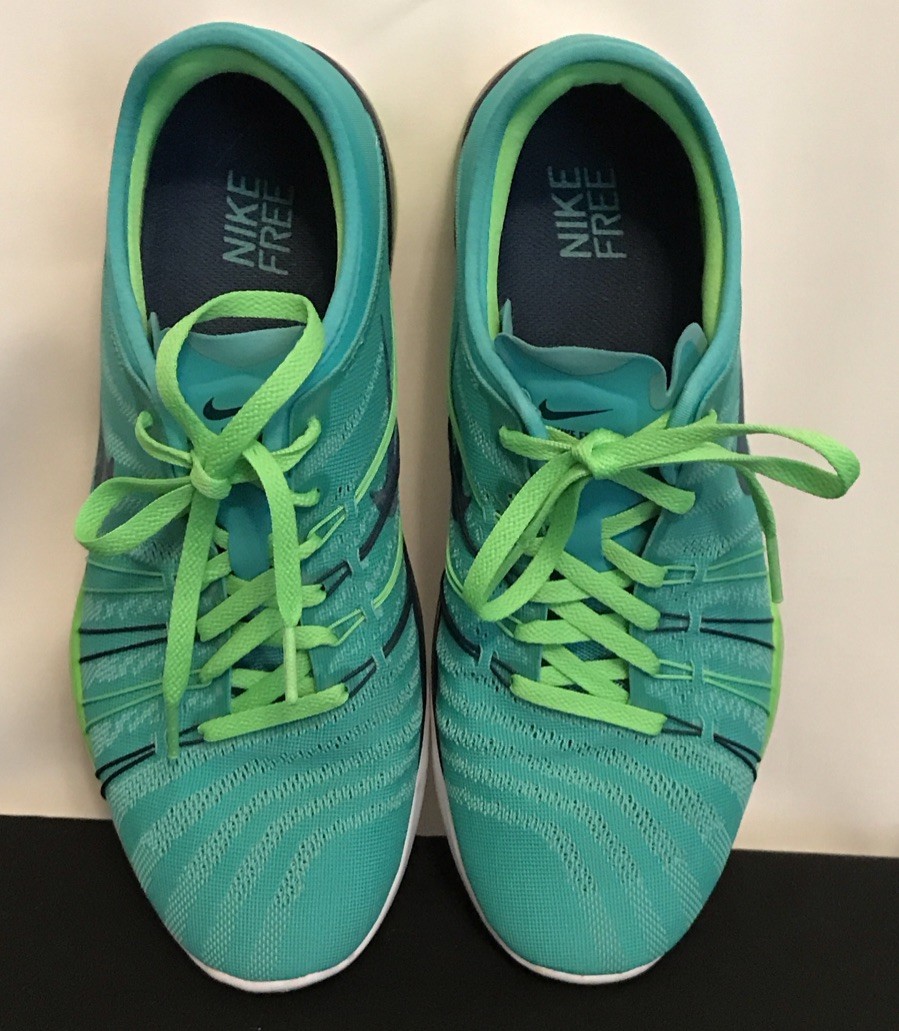 Nike Free TR Woman’s Low Top Lace-Up Training Sneakers Turquoise/Green