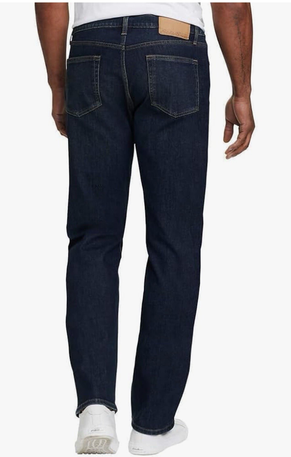 Eddie Bauer Men’s Classic Straight Fit Stretch Denim Jeans, Dark Blue, 30 X 29..