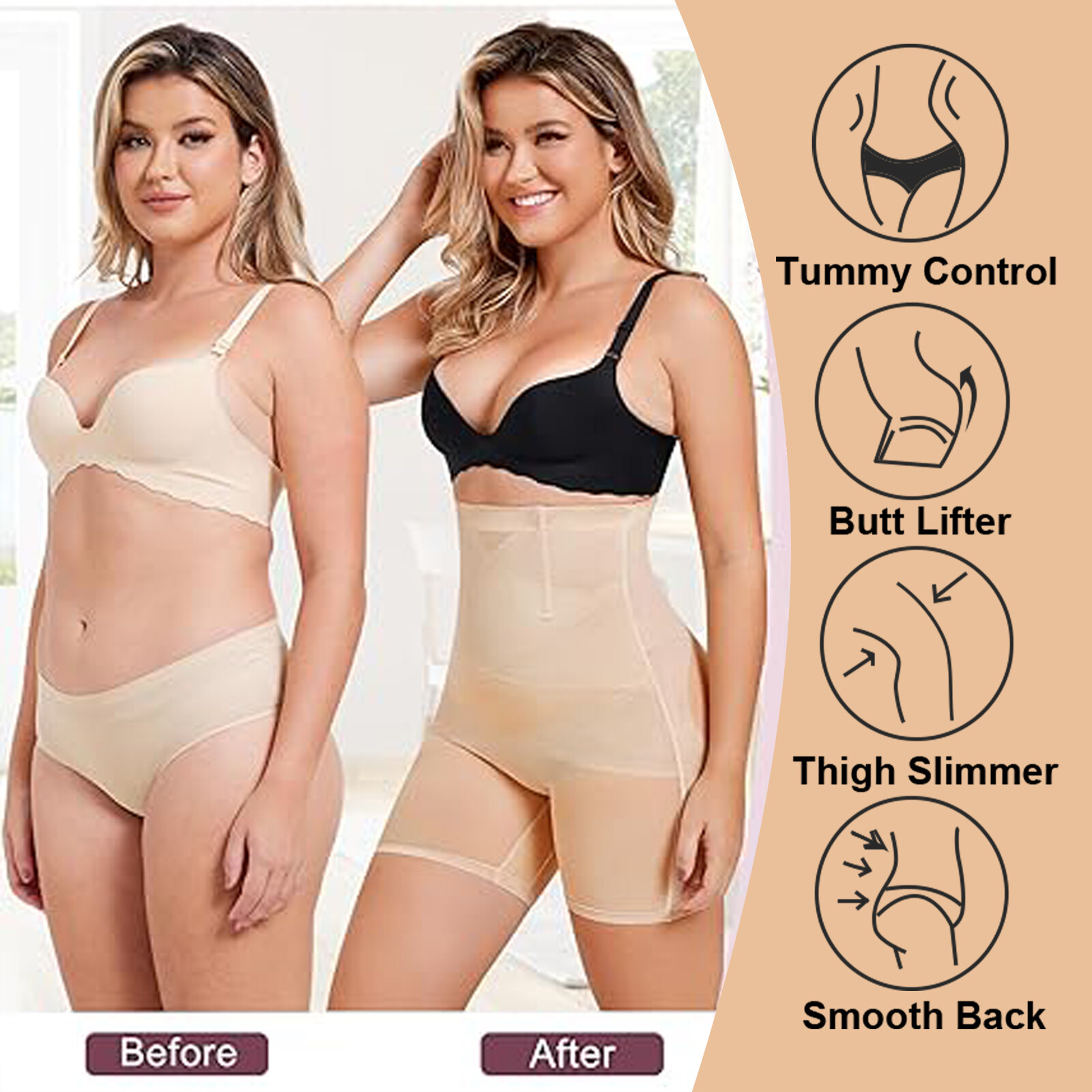 Tummy Control High Waist Shorts Girdle Pants Body Shaper Thigh Slimmer Shapewear