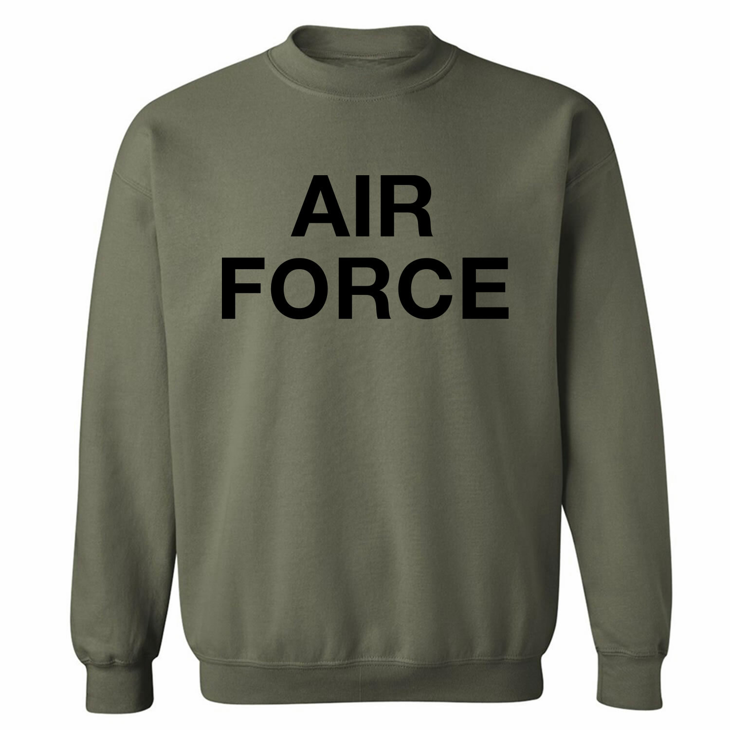 Vintage Air Force Crewneck Sweatshirt in Military Green Adult Small to 3X-Large