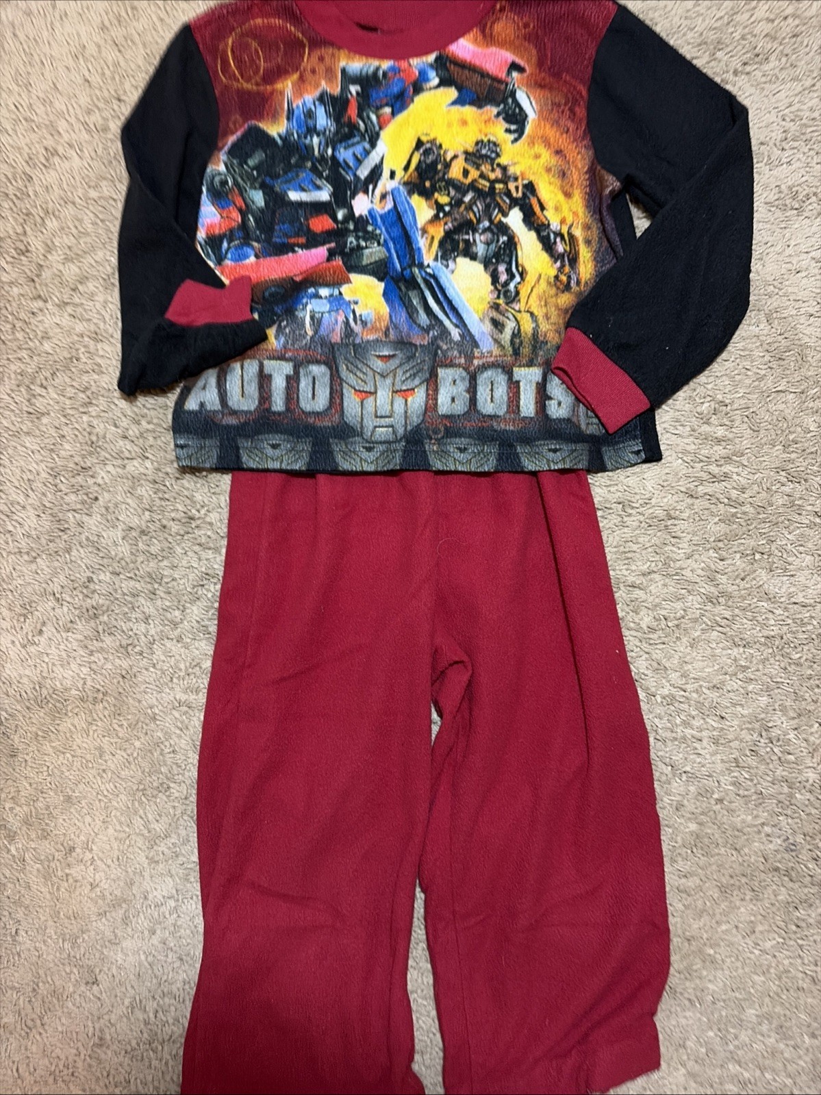 Boys Cars Character And Transformers Character Pajamas Set Of 2 Size 4T