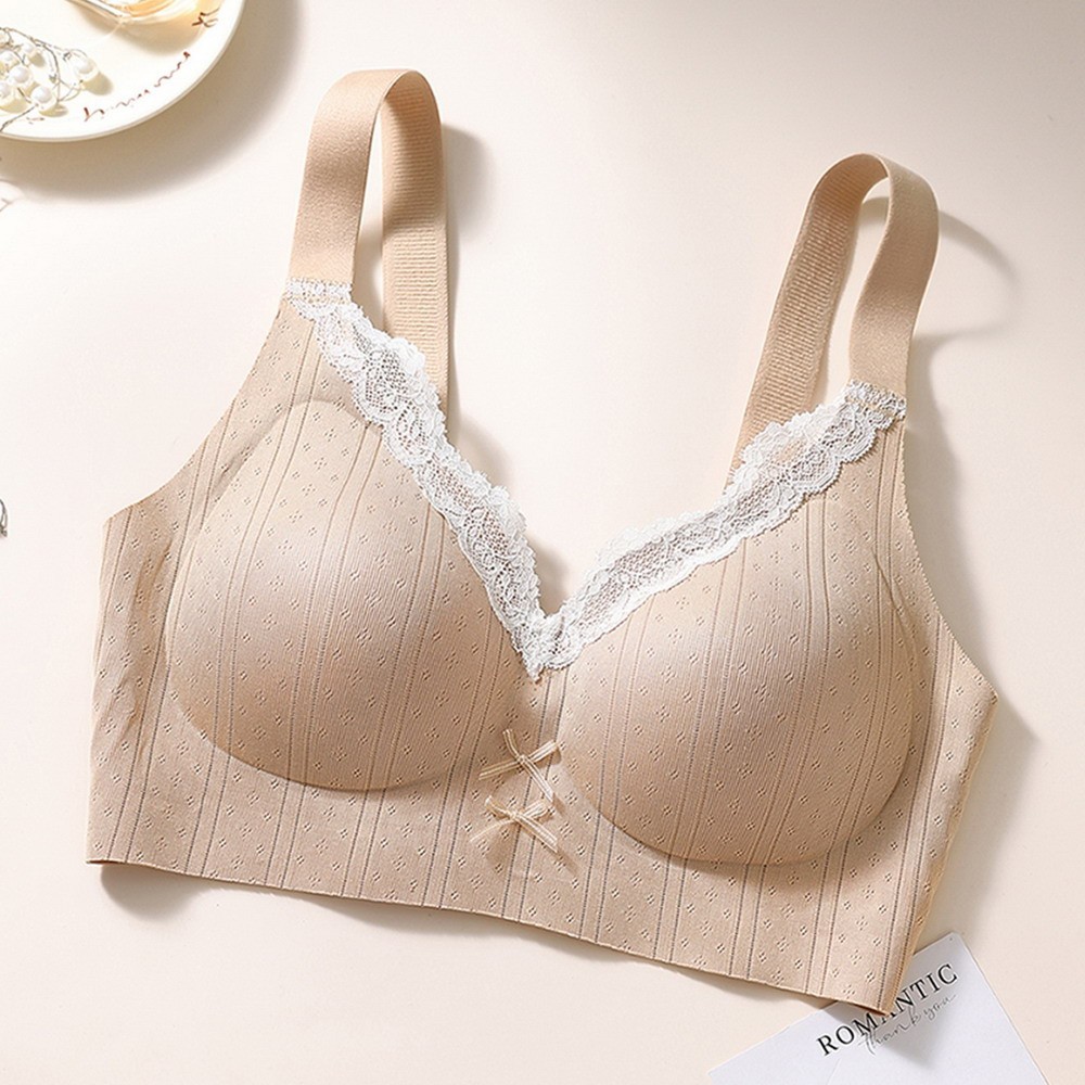 Women Bras 3/4 Cup seamless Wireless Thin push up Plus size Underwear 22091
