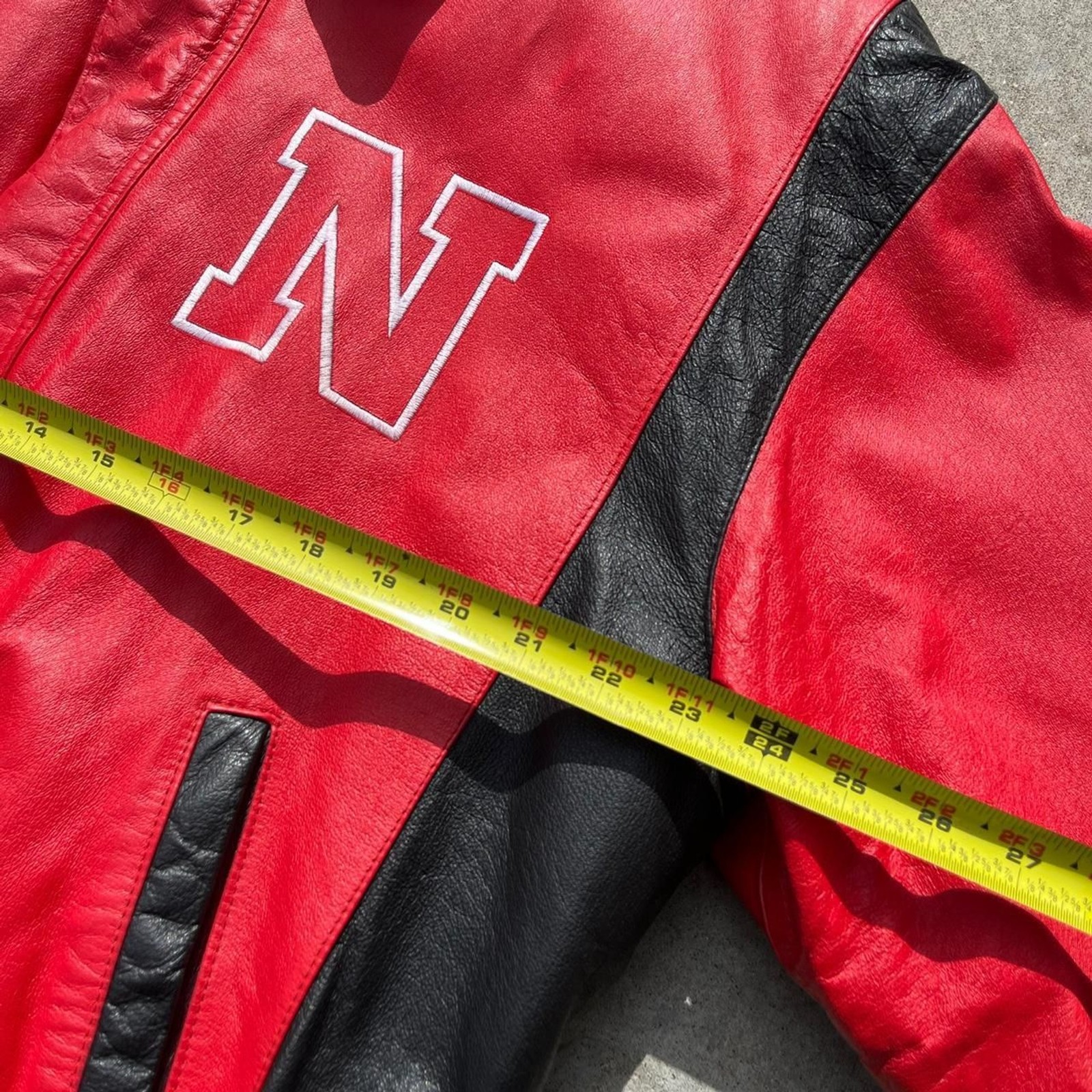 vintage mint college phase leather huskers Men’s Red Jacket
