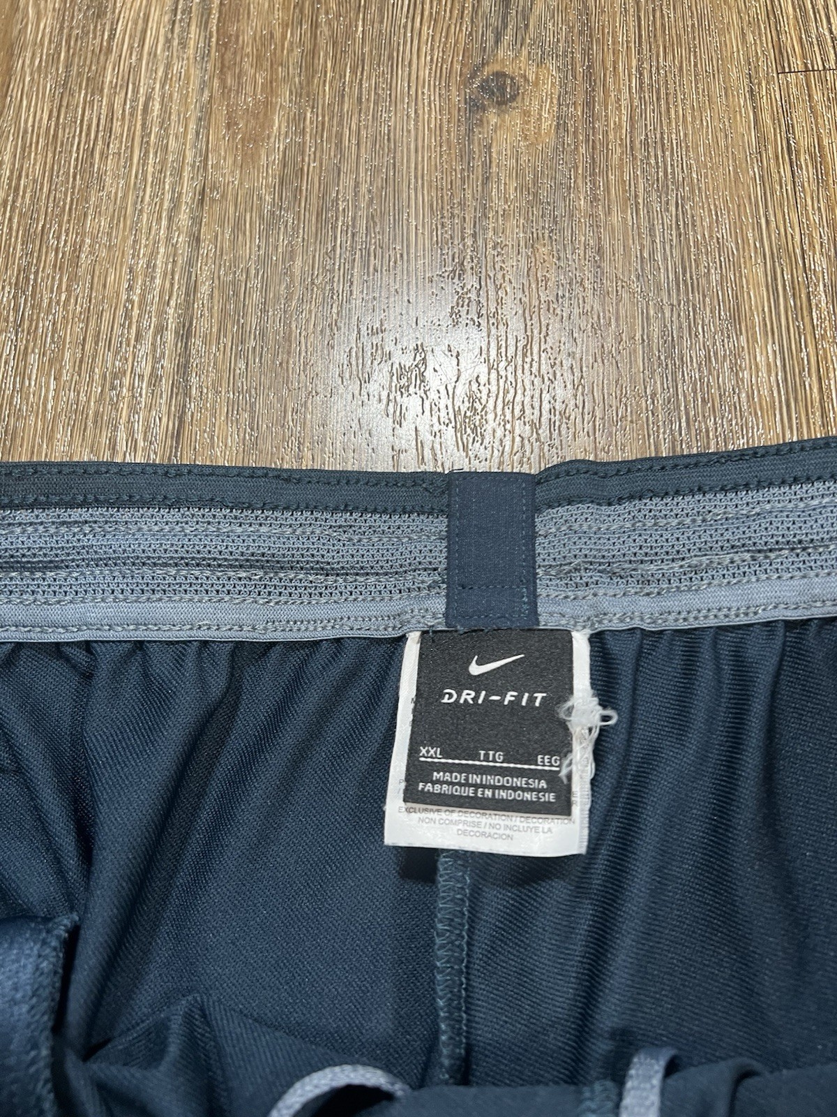 Nike Mens Track Pants Sweat Joggers 2XL Blue Slim Dri-Fit Dry Strike Training