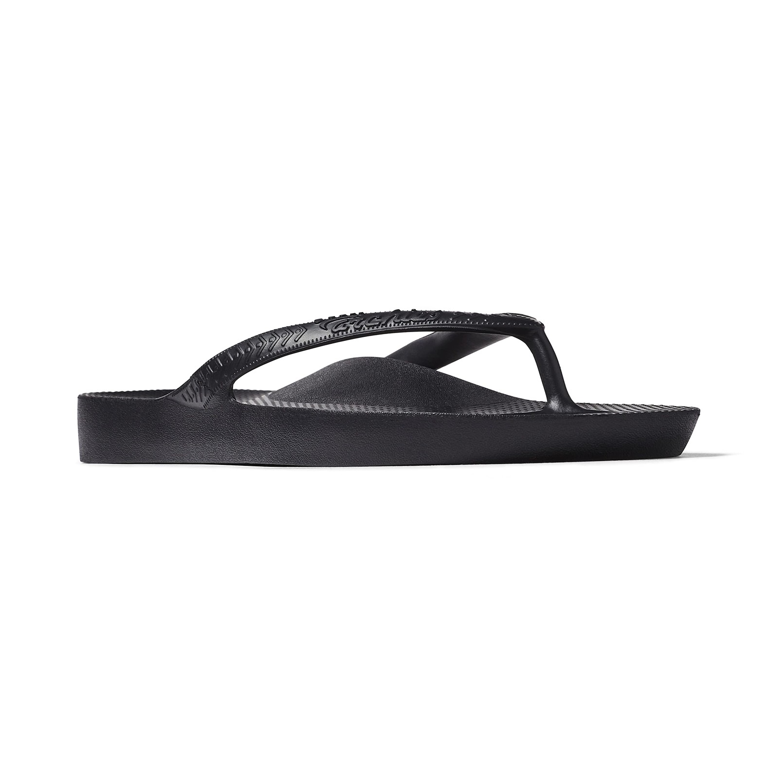 Archies Arch Support Flip Flops for Men & Women, Black, US Men’s 7