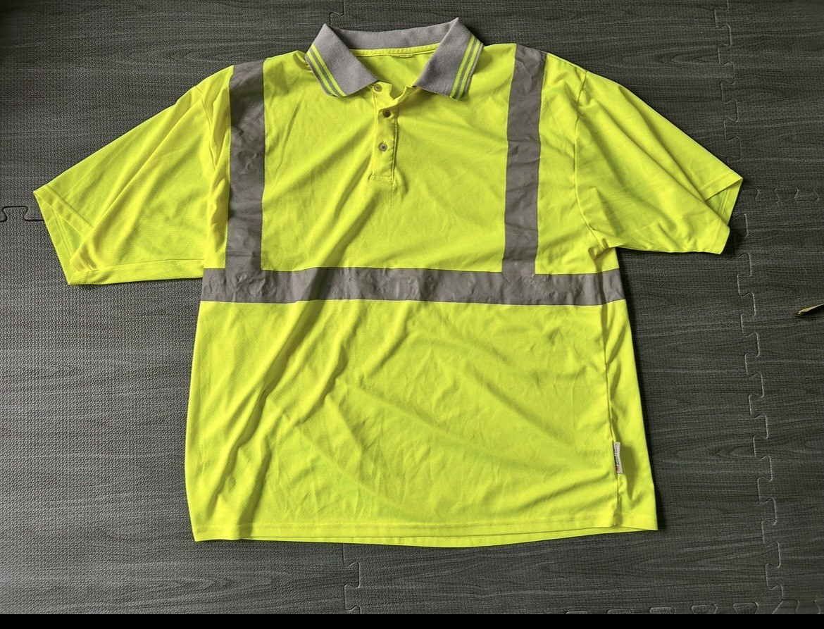 Ergodyne GloWear 8295 ANSI High Visibility Reflective Polo Shirt Size XL