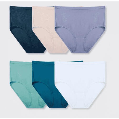 Fruit of the Loom Women s 6-Pack Panties- Size XL – Assorted Colors