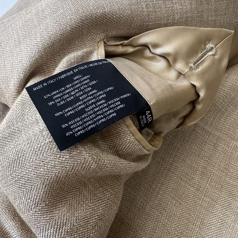 Men Ralph Lauren Beige Linen Silk Blazer 40 /L/