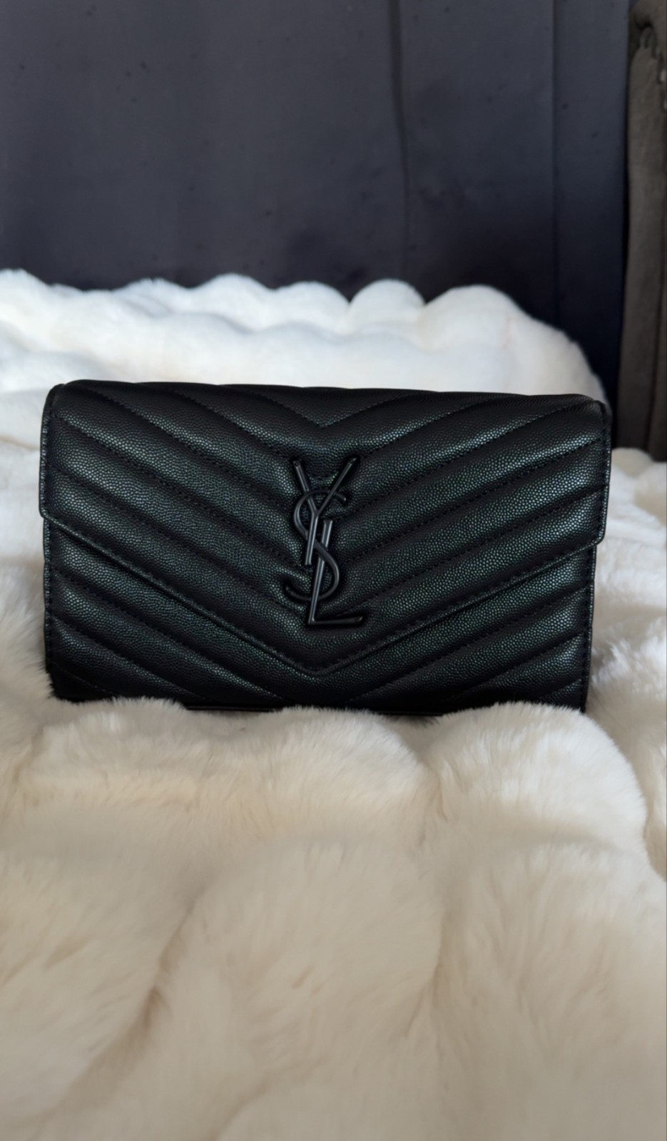 Saint Laurent Black ysl wallet/clutch/ crossbody