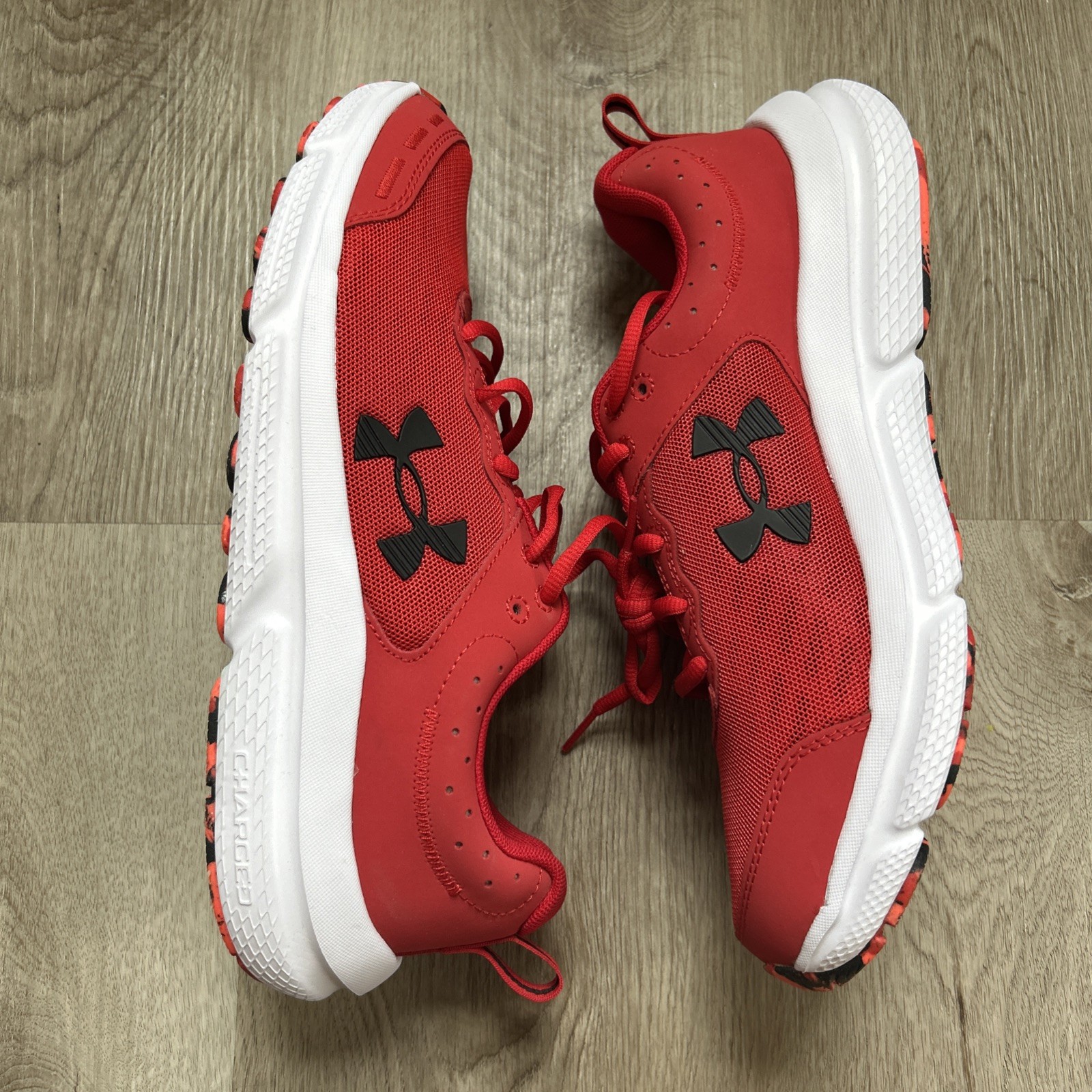 Under Armour Charged Assert 10 Mens 8.5 Running Shoes Red Sneakers 3026175-600