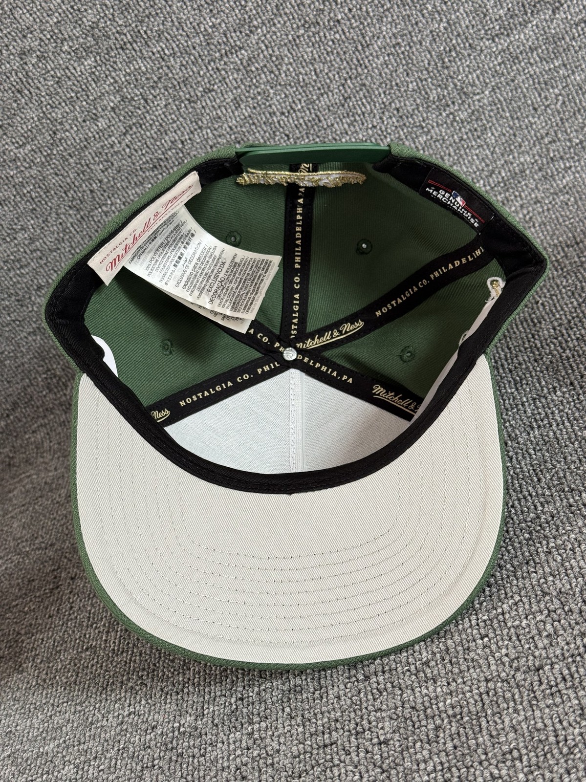 Mitchell & Ness Texas Rangers Snapback Olive Green 1995 All Star Cap