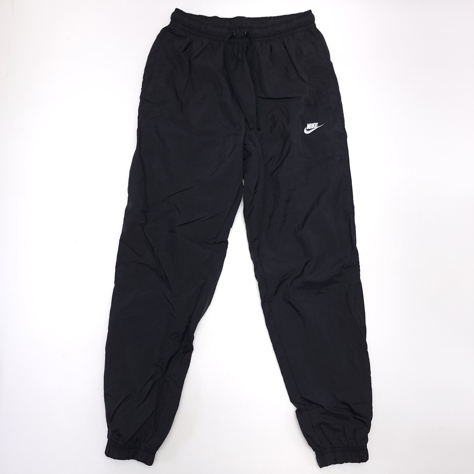 Nike Track Pants Mens Medium Parachute Workout Pants Cuffed Gym Retro Black
