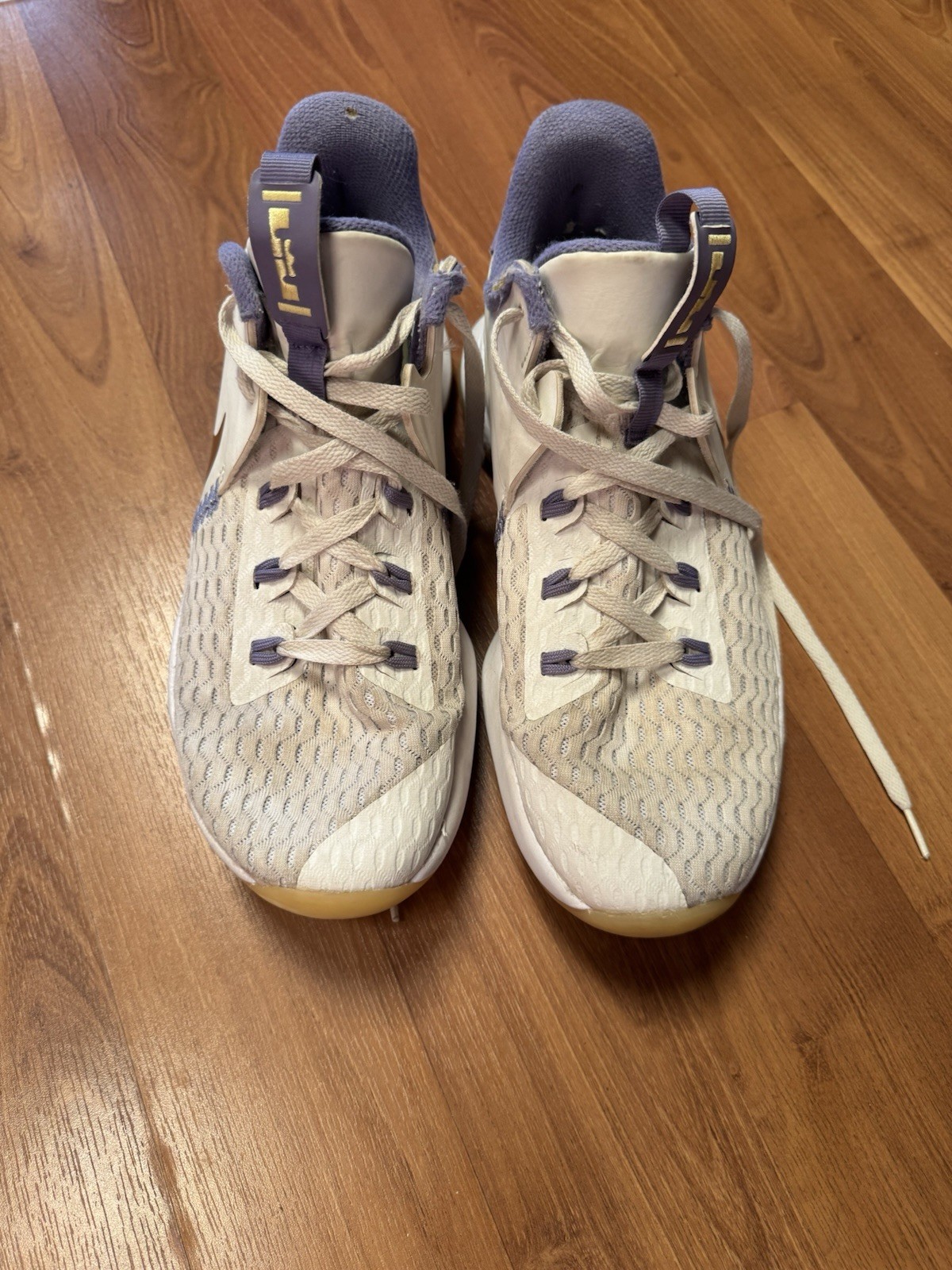 Nike LeBron Witness 5 Summit White Metallic Bronze Basketball Shoes Size 10