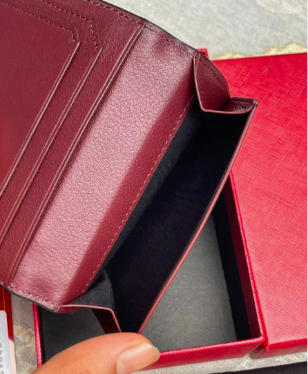 Cartier Must de Cartier Red Leather Calfskin 4CC Card Holder Wallet