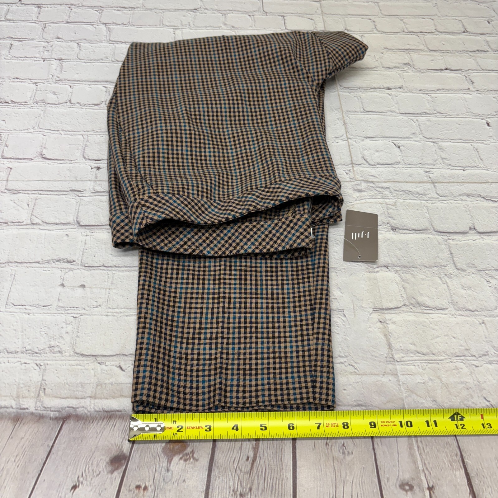 NWT J Jill Women Premium Bi-Stretch Dress Pants Size 18W Gingham Ankle C002 -2