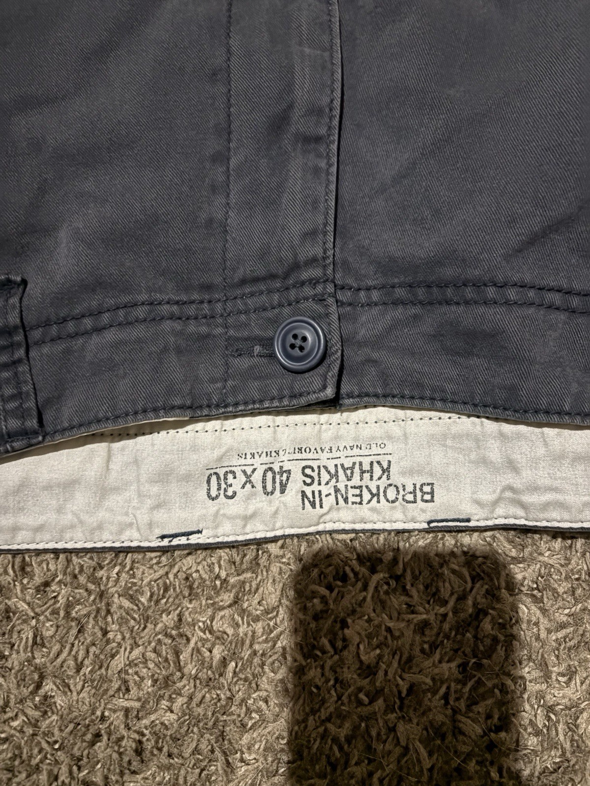 Old Navy Men’s Broken-In Khaki Pants 40×30 Cotton Chino Casual (3-73)