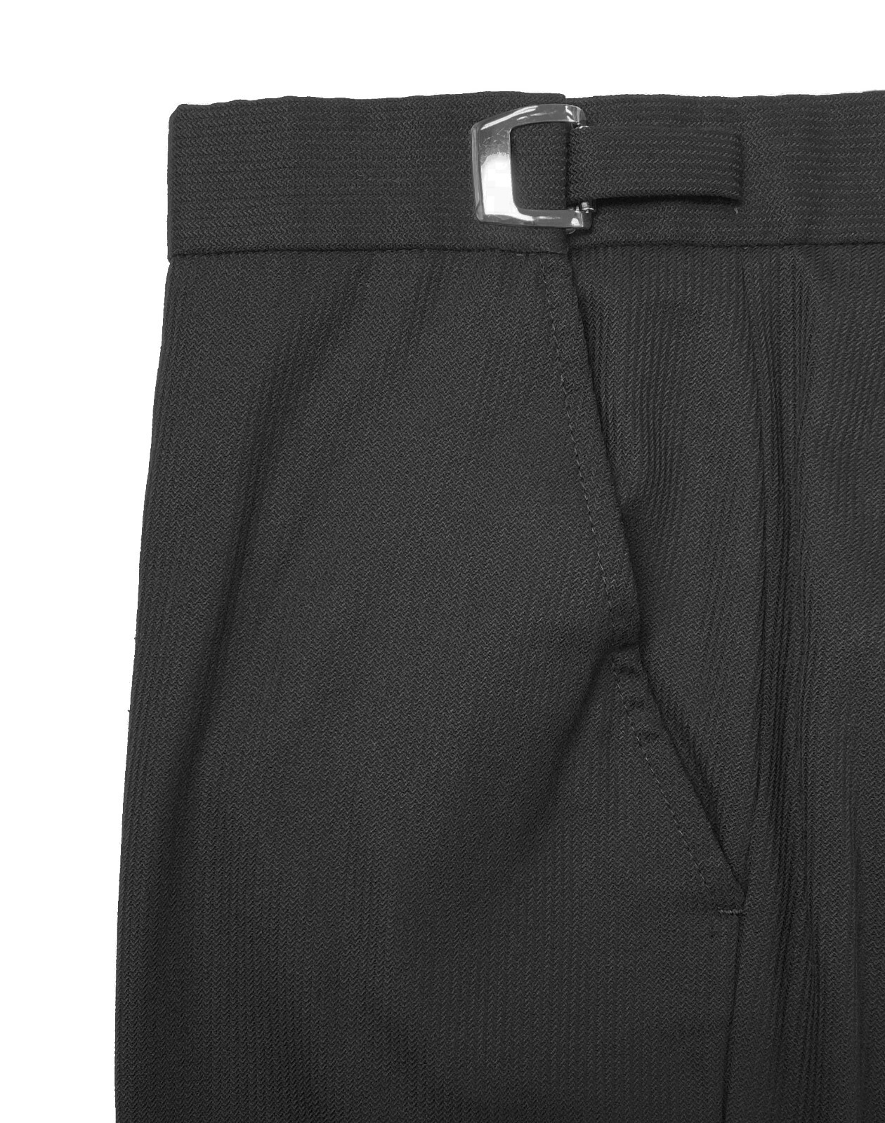 Men’s Black Merino Wool Dress Pants Flat Front Long Rise 27 28 29 Waist