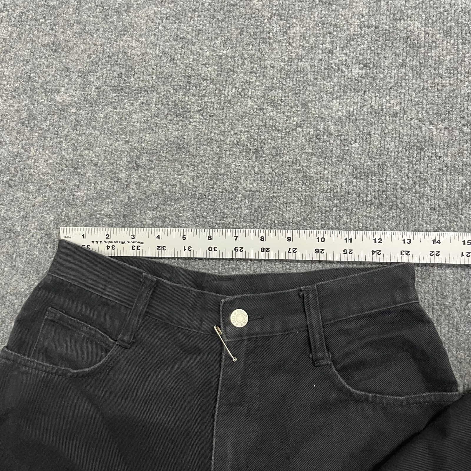 No Excuses Jeans Womens Size 9 Black Cotton High Waisted Straight Leg Vintage