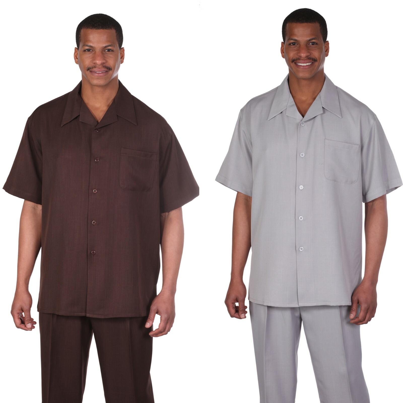Men’s Two Piece Walking Suit Solid Color Design By Fortino Landi 2954