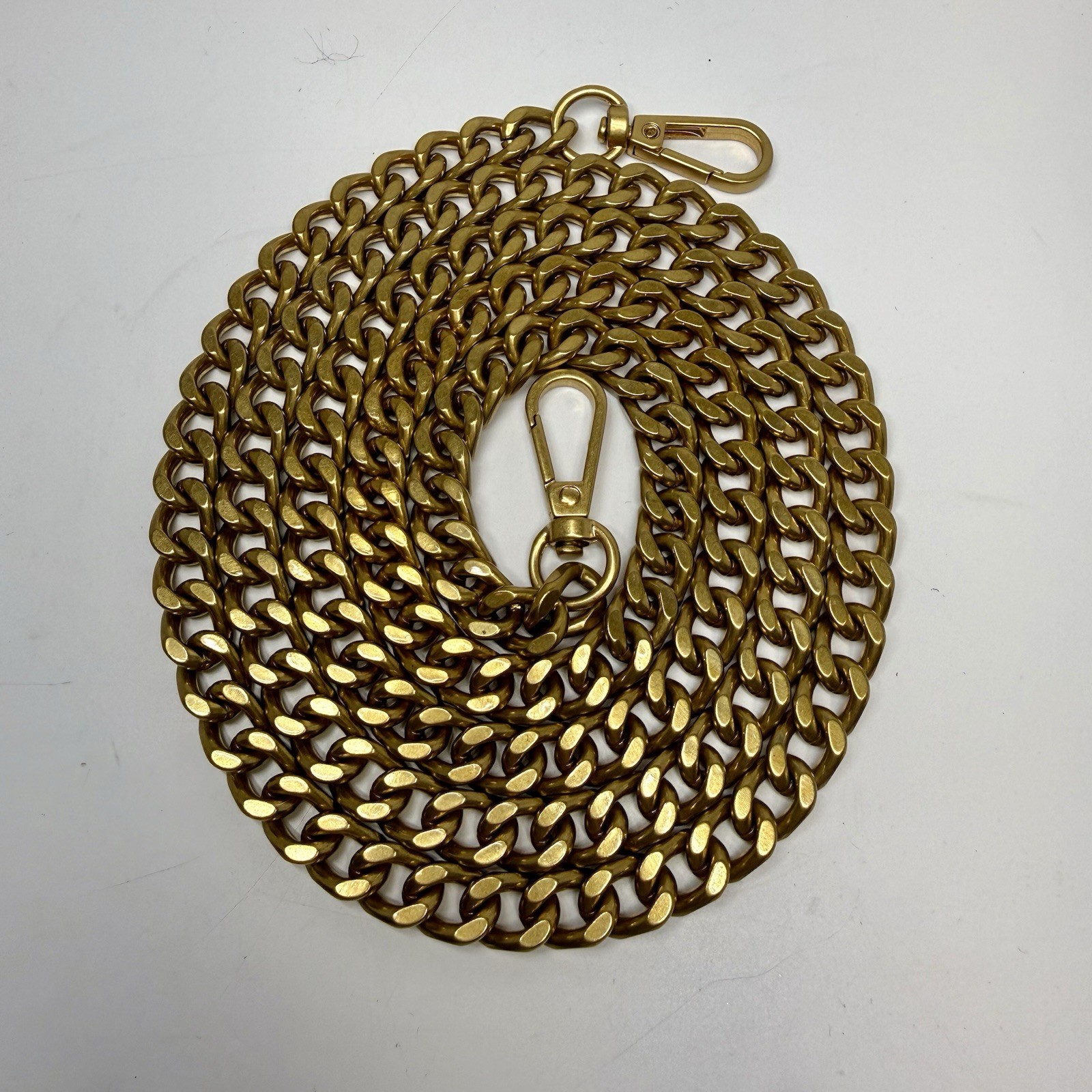 Heavy Duty Gold Tone Chain Link Bag Strap Replacement Accessory 48”