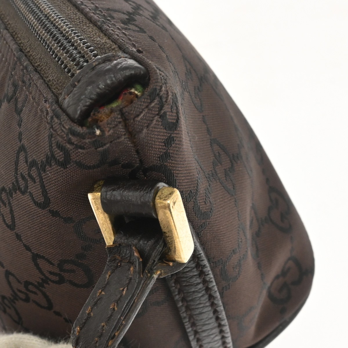 Best06 Gucci Brown Canvas GG Tote Handbag 257300 204046 BQ01177