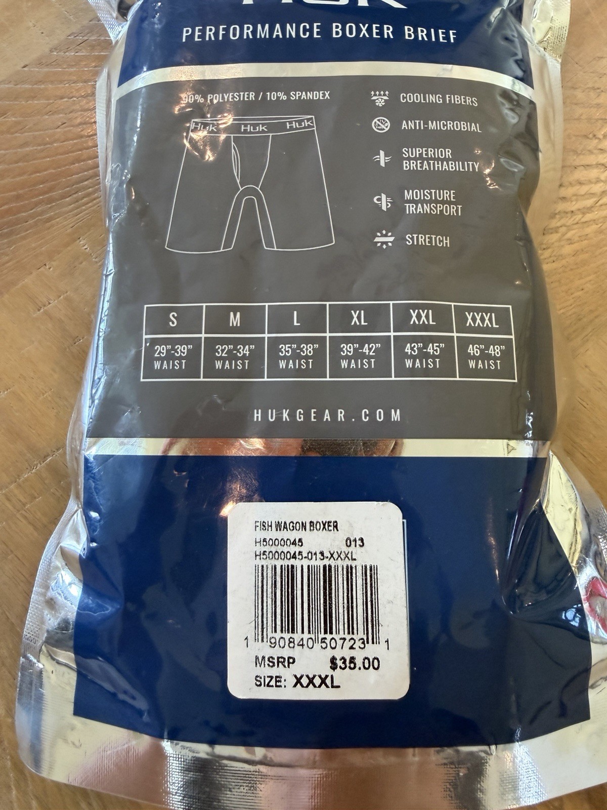 HUK Fish Wagon Boxer Brief H5000045-013 Volcanic Ash Mens Size XXXL / 3XL NWT