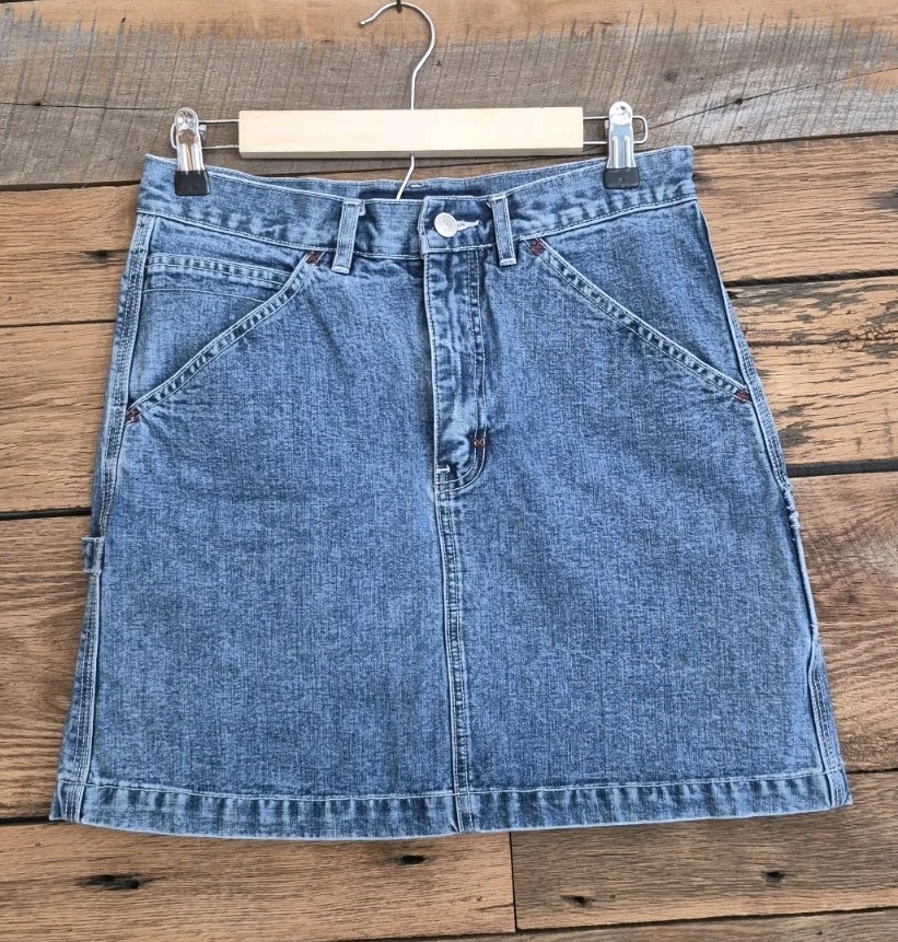 Vintage Y2K Limited Jeans Carpenter Denim Skirt Hammer Loop Women’s Sz 6