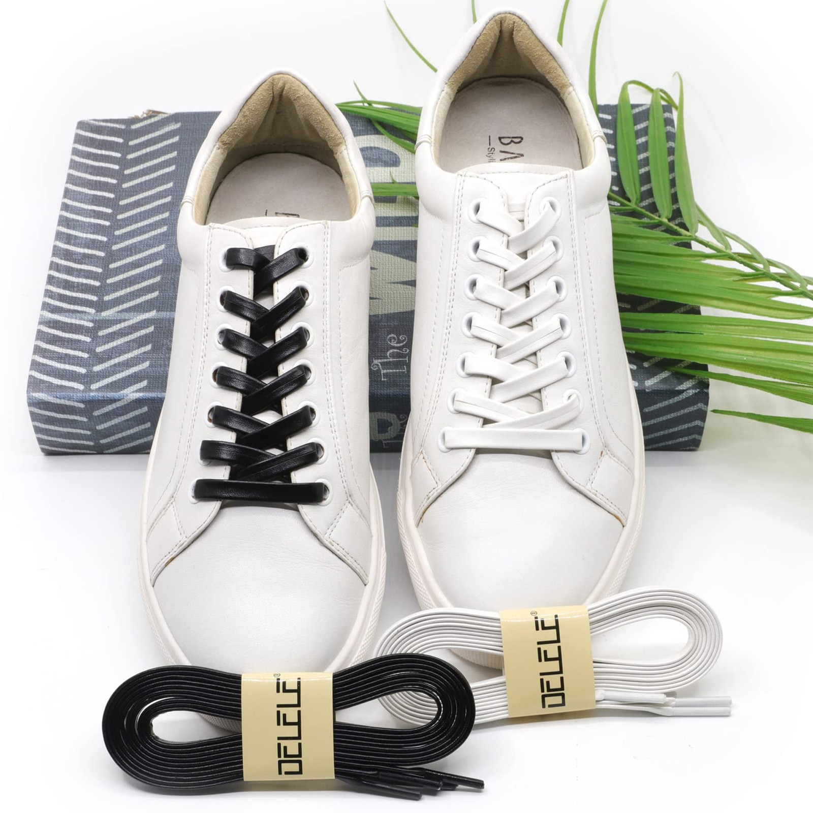 Flat PU Leather Laces: Waterproof Shoelaces for 63 Inch(160cm) 02 Black