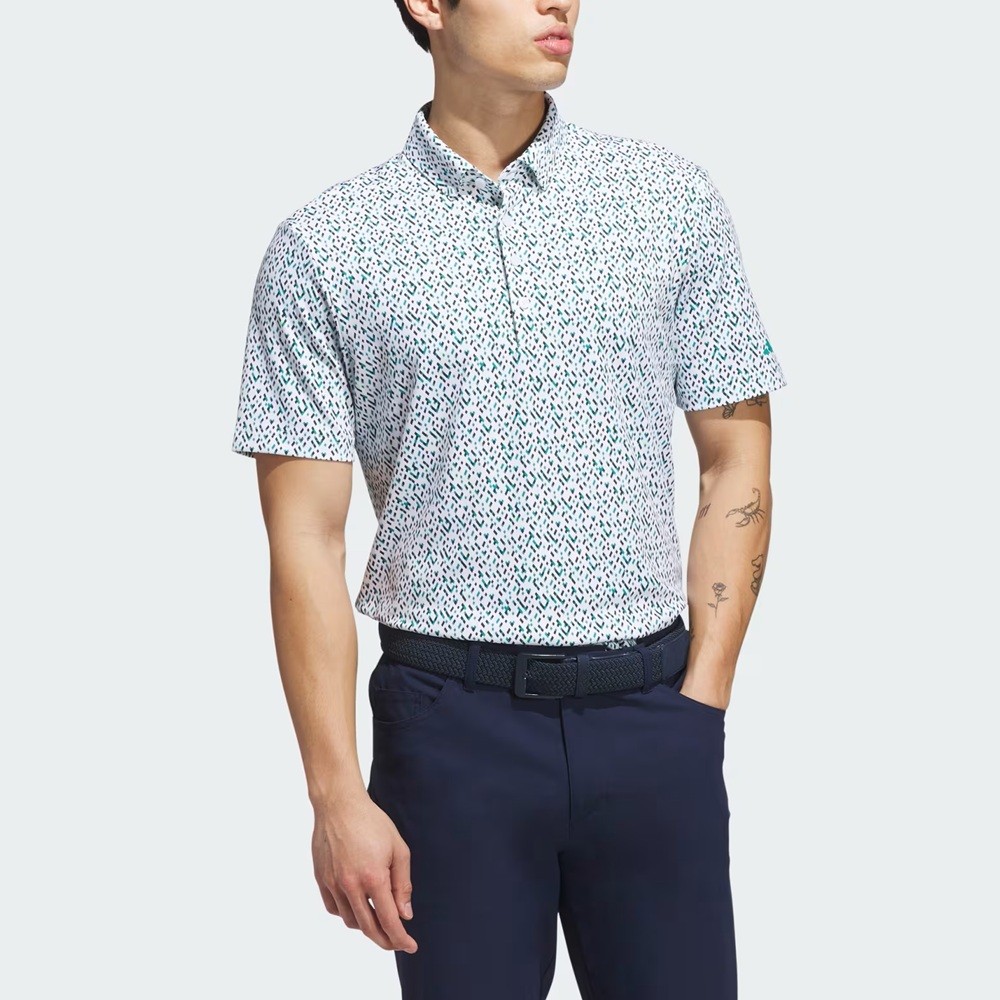 New Men’s Adidas Ultimate365 Micro Argyle Polo – Choose Size