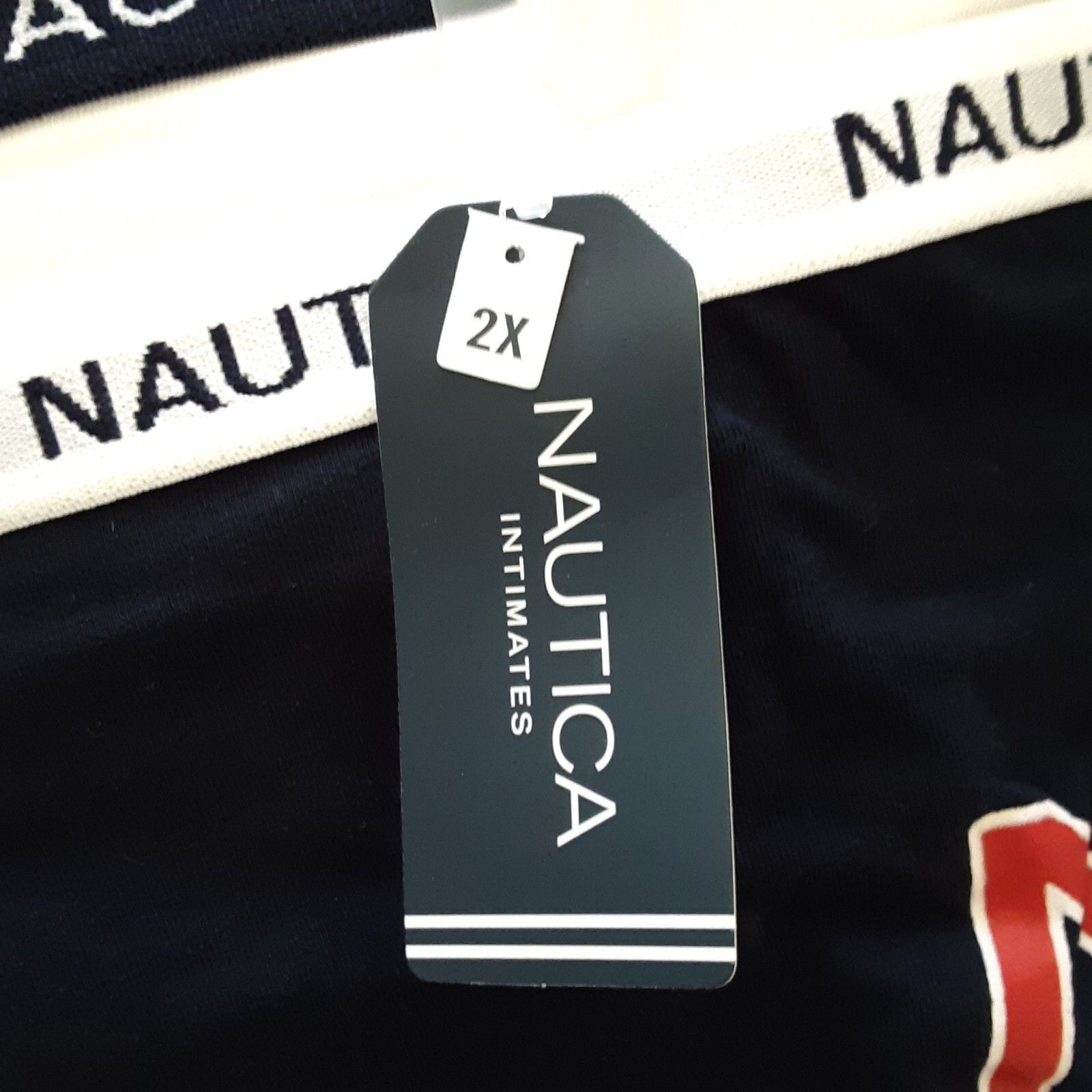 Nautica Womens Plus Size 2X Boyshorts Logo Assorted Cotton Blend Panties 4pk