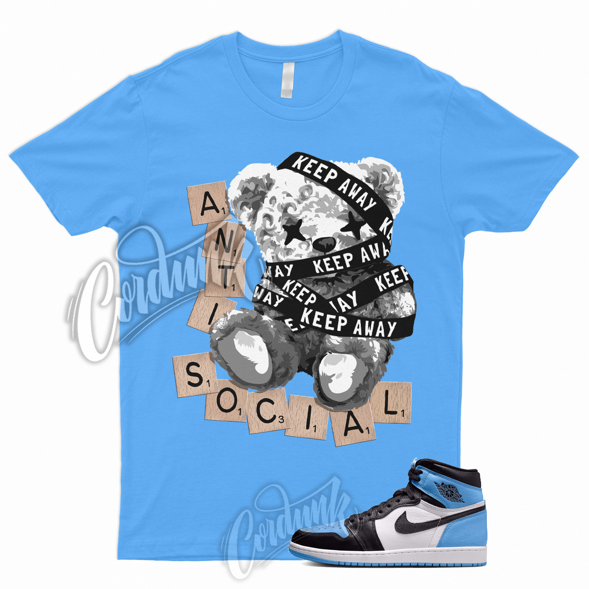 ANTI T Shirt to Match 1 Retro High OG UNC Toe University Blue 2 3 4 5 6 7 12 13