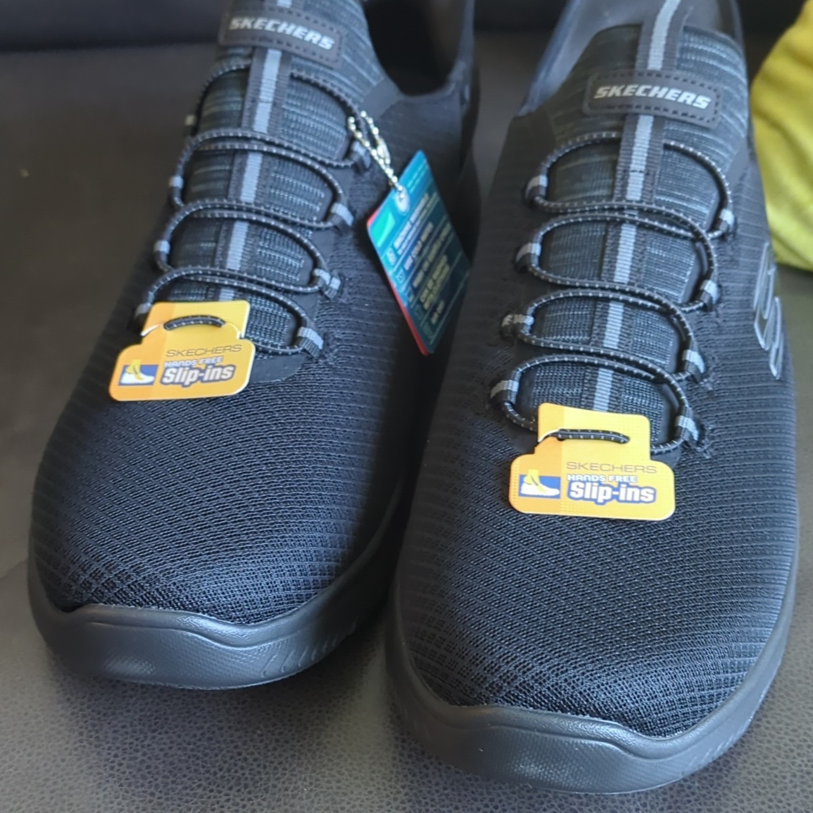 SKECHERS Hands Free Slip-ins Men’s Black Slip-On Athletic Sneakers Memory Foam