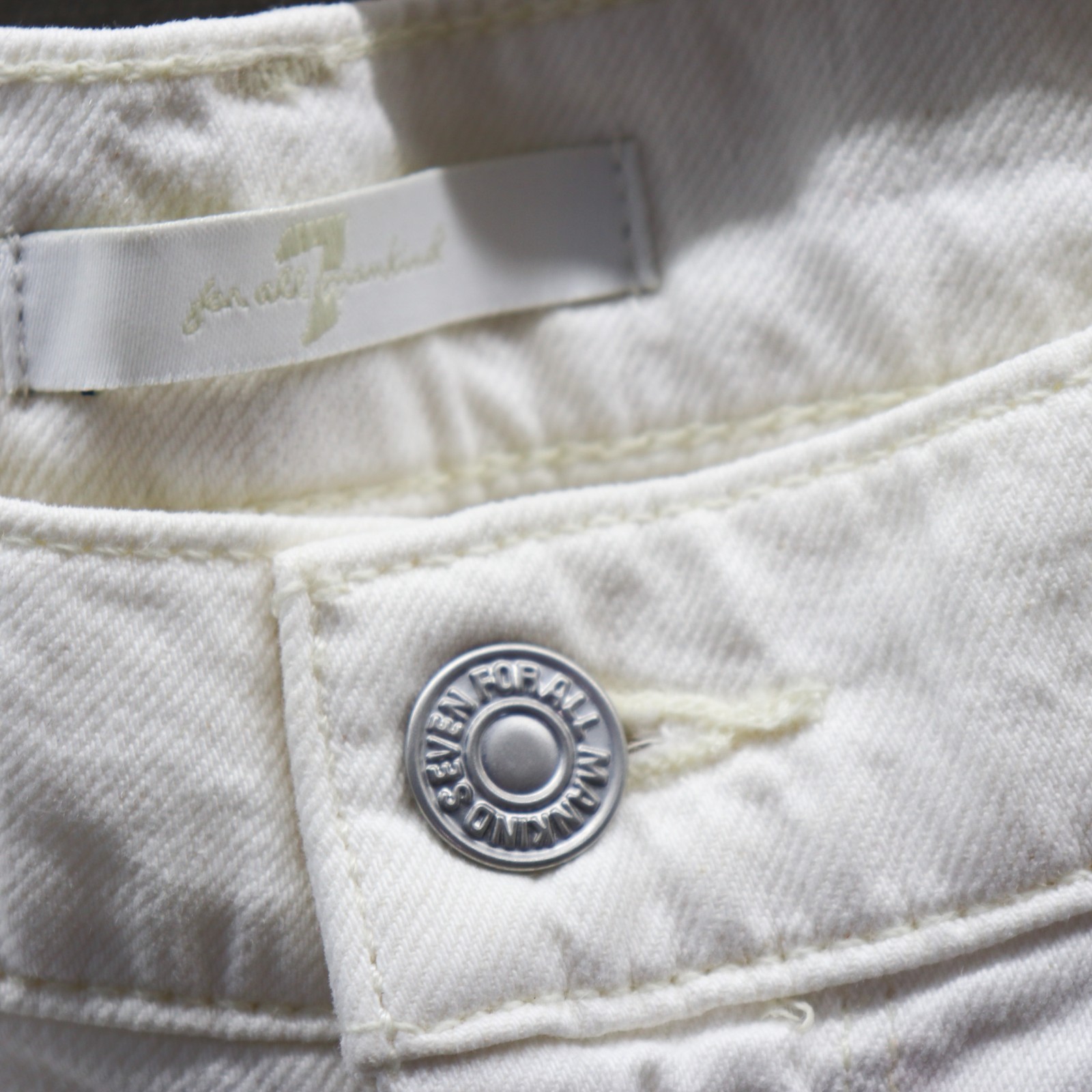 7 For All Mankind Ginger Wide Leg Trouser Jeans White 31