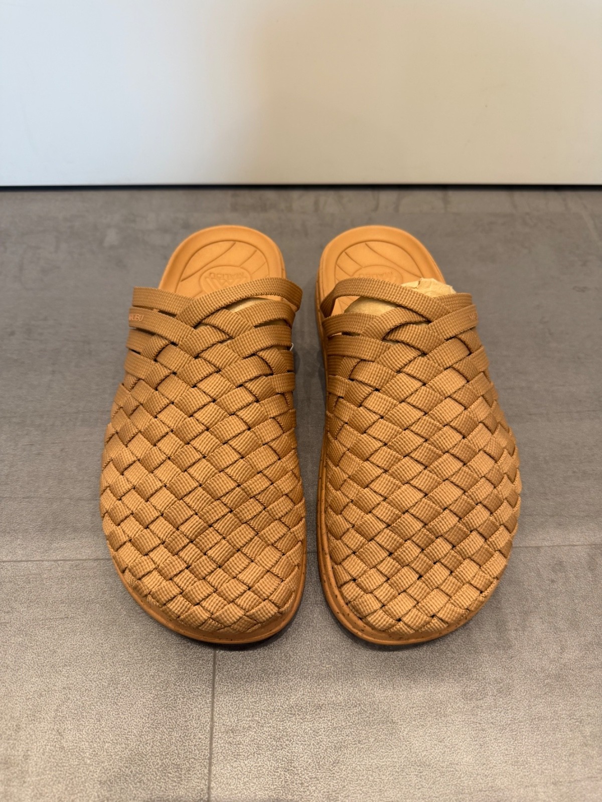 Men’s Malibu Sandals Colony Nylon EVA Rubber Woven Sandal Tan / Tan (Brand New)