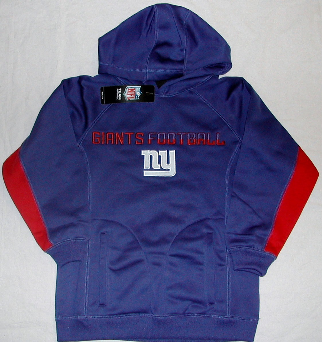 NEW YORK GIANTS NFL TEAM APPAREL HOODED SWEATSHIRT HOODIE YOUTH S M L XL BLUE