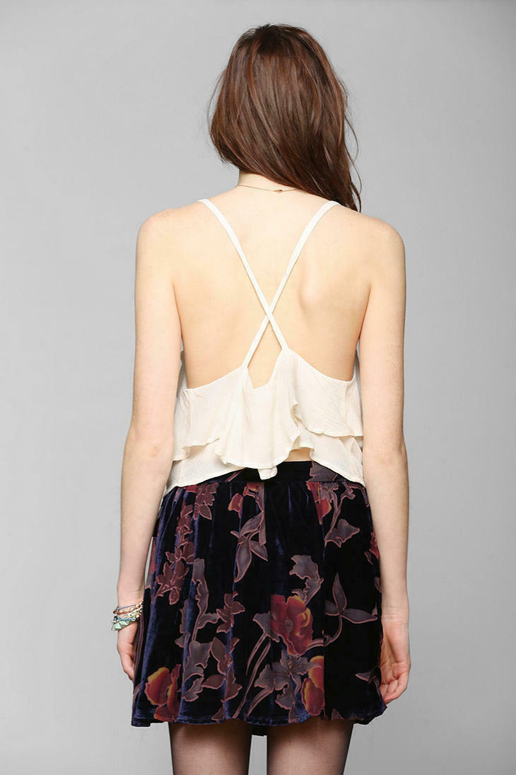 Urban Outfitters Ruffle Crop Tank Boho Balletcore Cottagecore Vintage Romantic