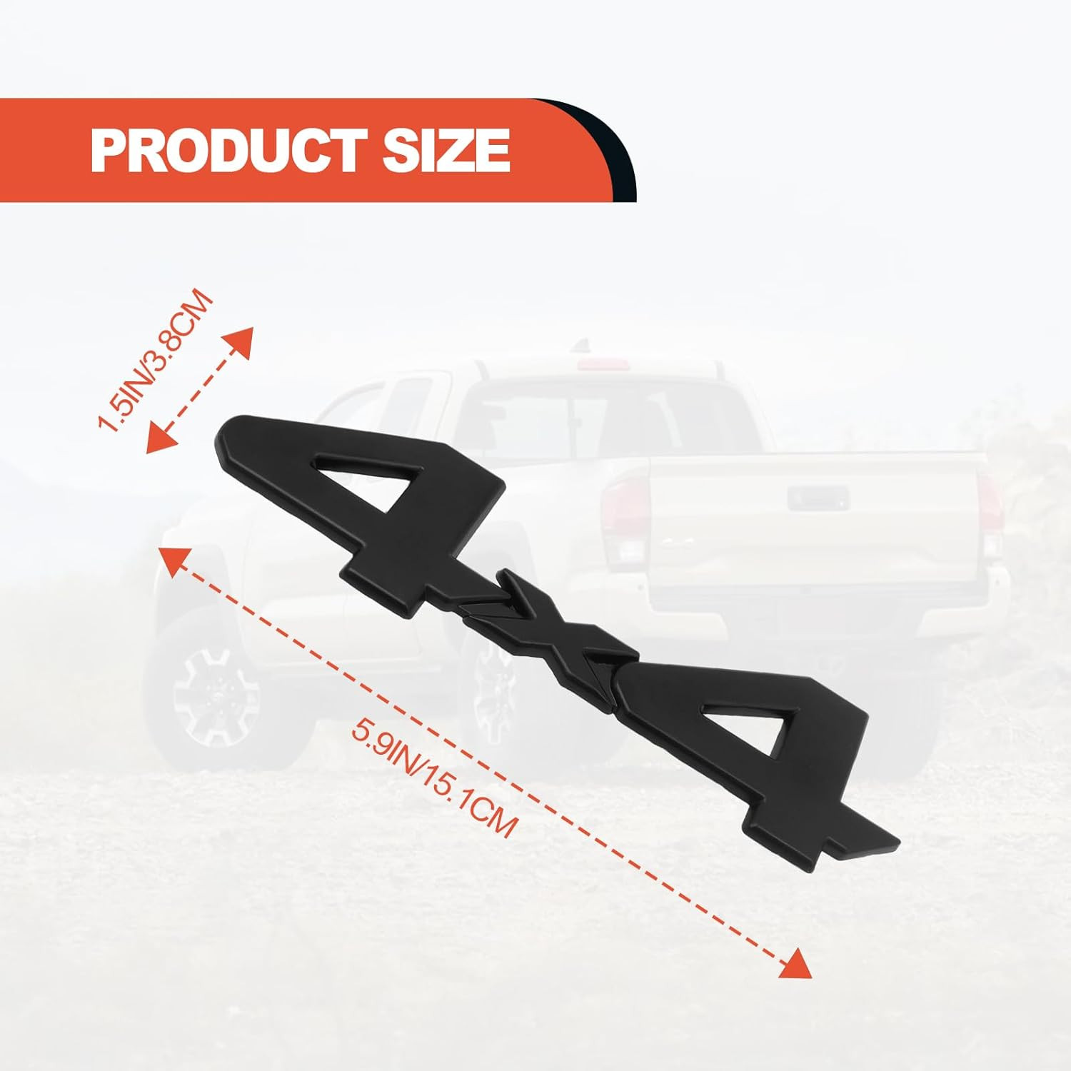 Universal 4X4 3D Logo Emblem – Full Coverage 3/M Adhesive Compatible With 4Run|T