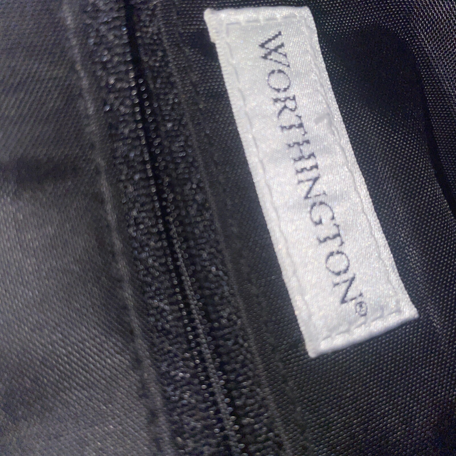 Worthington Black Bag 10x7x3 Classic Basic Zipper Side Pocket NEW w Out Tags