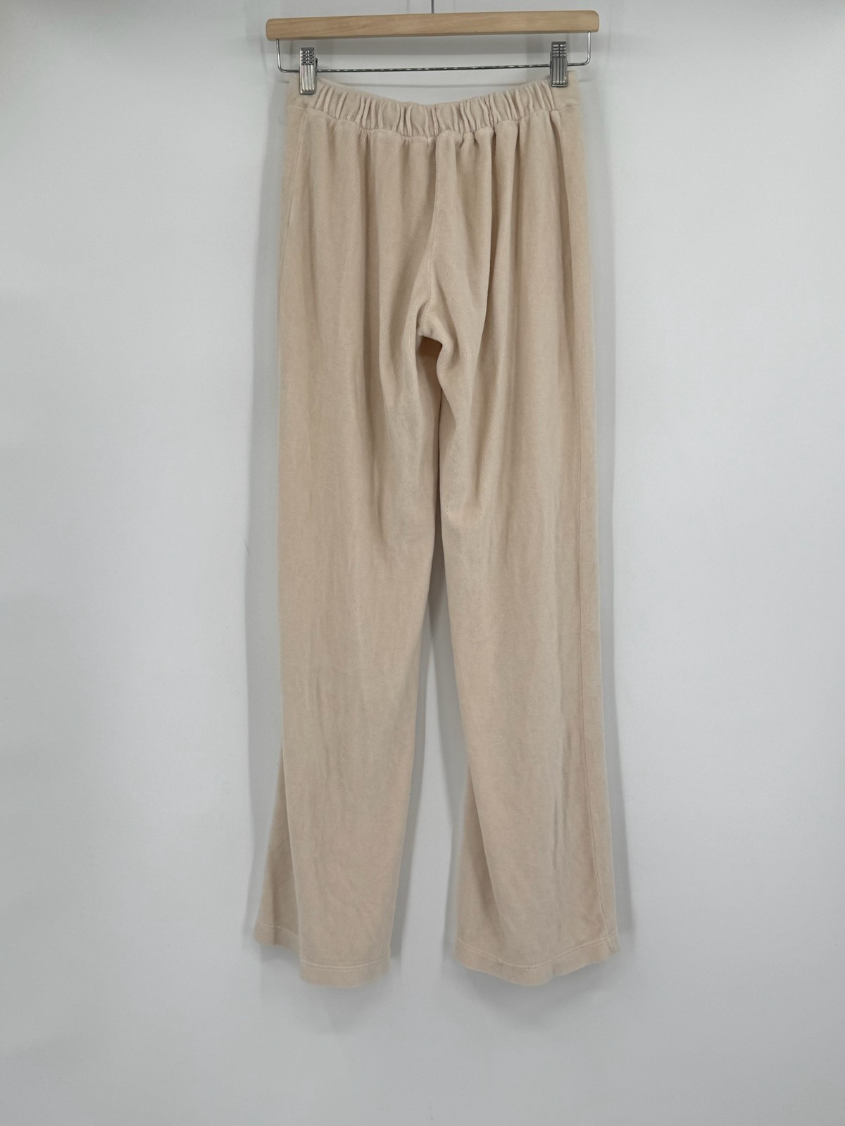Perfect White Tee Womens Ivory Sugar Holly Velour Wide Leg Sweatpants Sz XL NWT