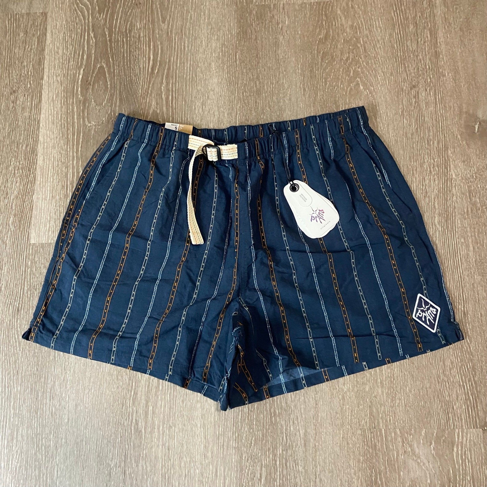 Prana Indio Heritage Short Men’s S Stormy Night Relaxed Fit 4″ Inseam Pull On