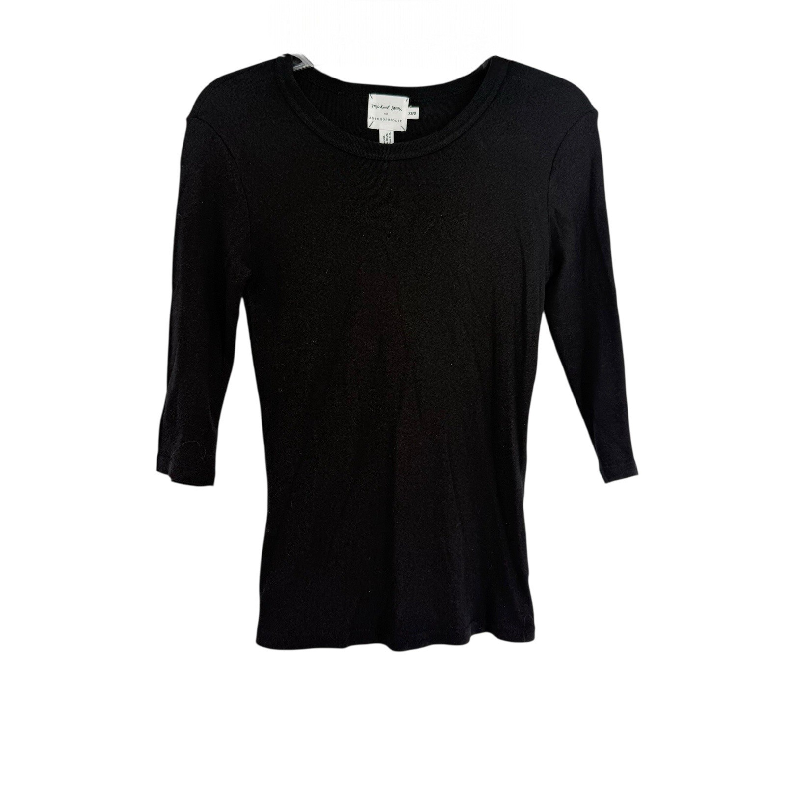 Anthropologie/ Michael Stars Black Top Tee Size XS/S Staple Capsule Stretch