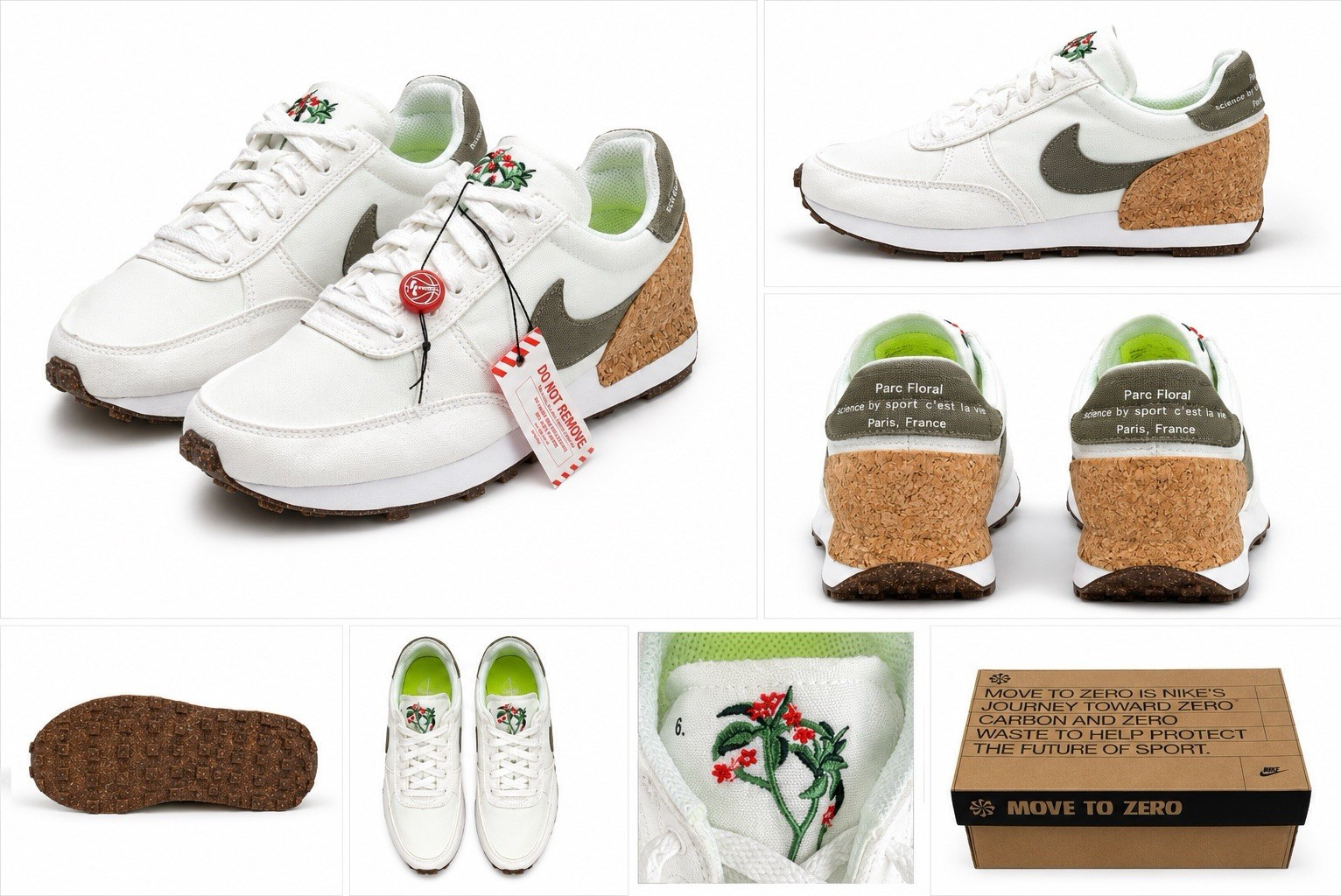 Nike Daybreak-Type Cork Pagoda Low Top Sneakers White/Brown/Gray CZ9926-100