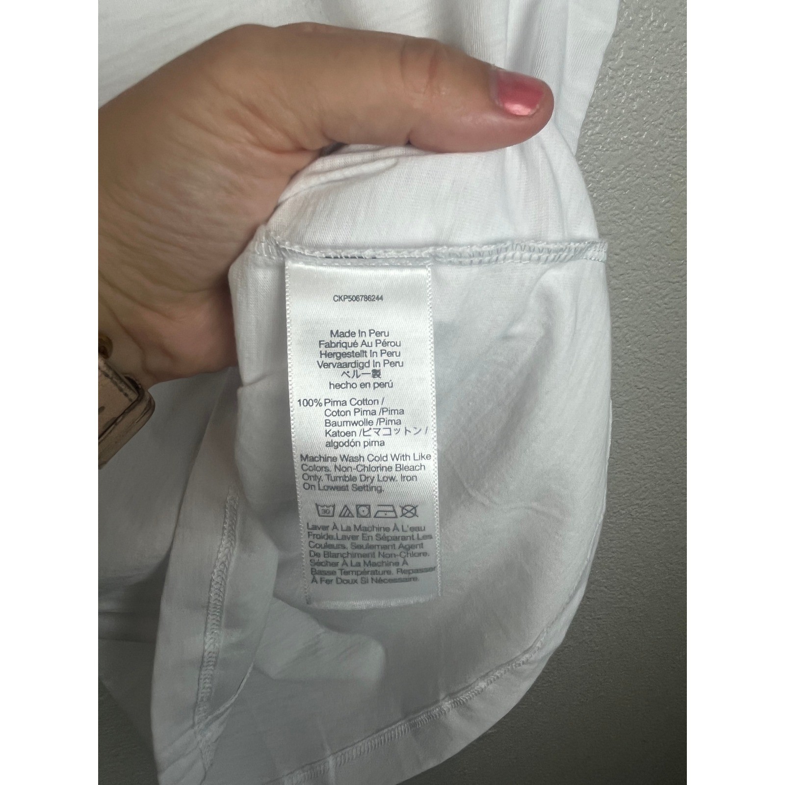 NWT Madewell The Easy V-Neck Tee in Soft Slub White Small