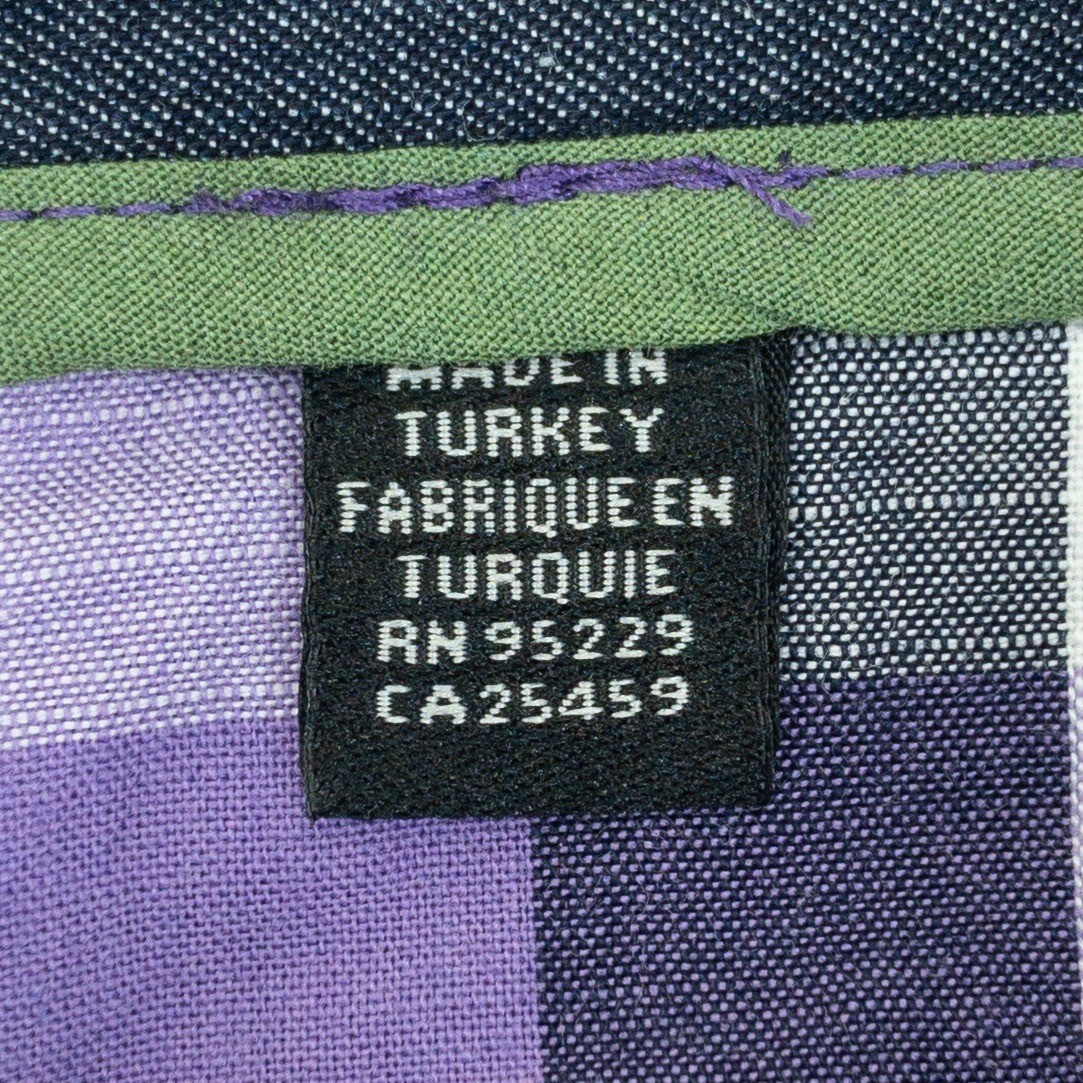 Ted Baker Shorts Mens Size 40R Blue Gingham Micro Check Casual 100% Cotton